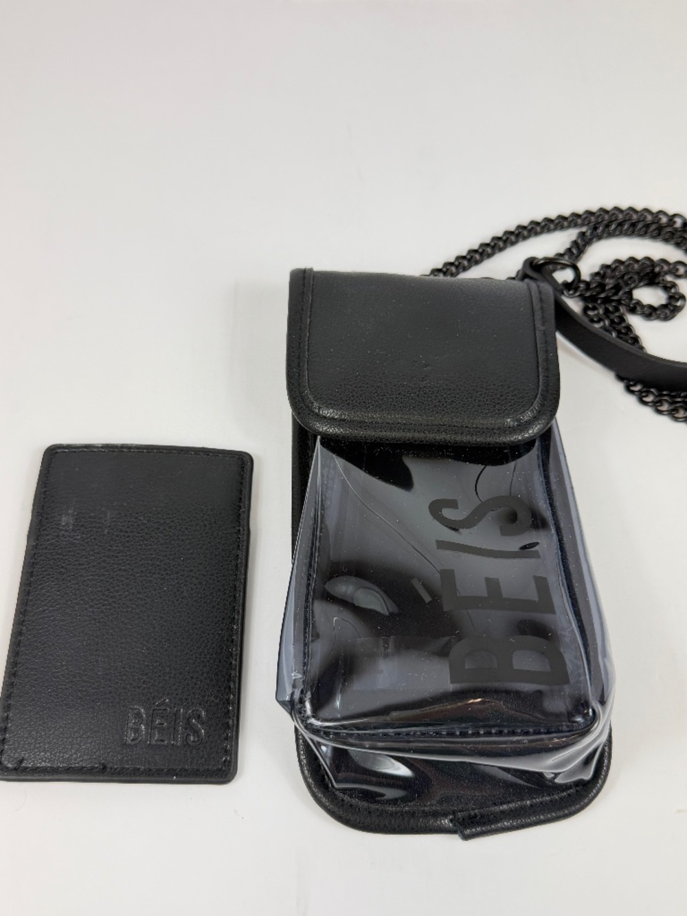 Beis Mini Crossbody Black Clear Cellphone wallet Stadium Pouch